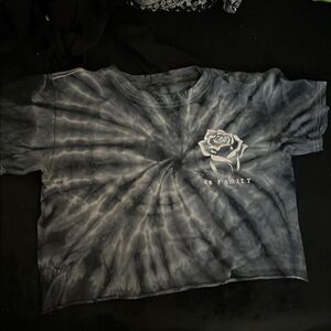 Black and Gray Tie-Dye T-Shirt